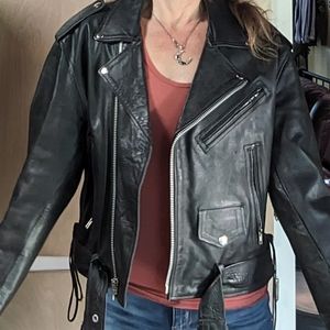 Size small real leather jacket
